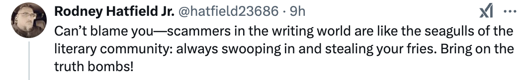 Author sentiment on scams