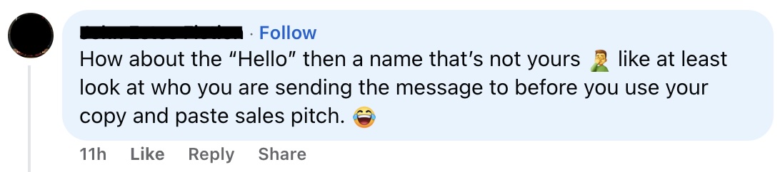 Stupid fakes get your name wrong