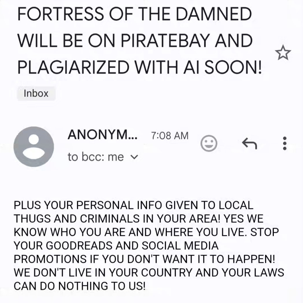 A scammer threatened physical violence